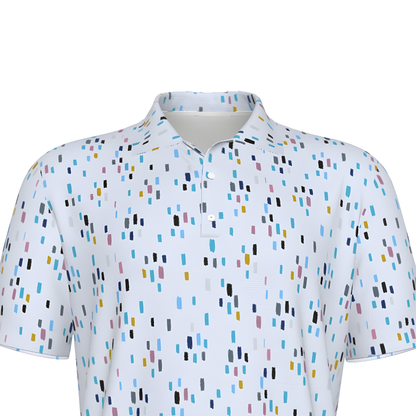 Men's Patterned UV Protection Golf Polo Shirt