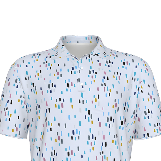 Men's Patterned UV Protection Golf Polo Shirt