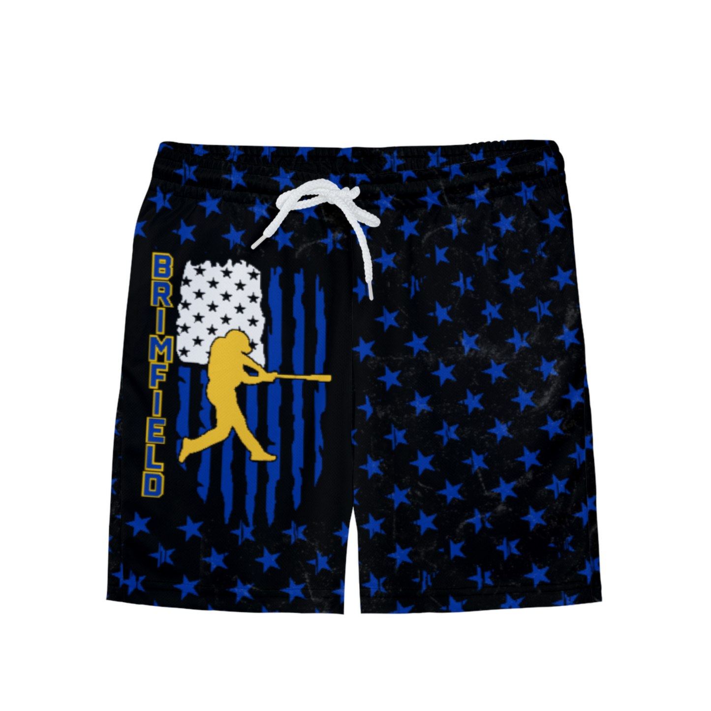 Youth Brimfield Beasts Baseball Flag Shorts - Black Edition
