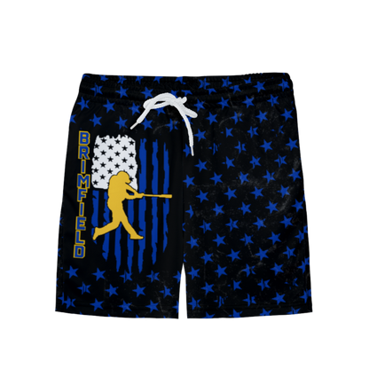Youth Brimfield Beasts Baseball Flag Shorts - Black Edition