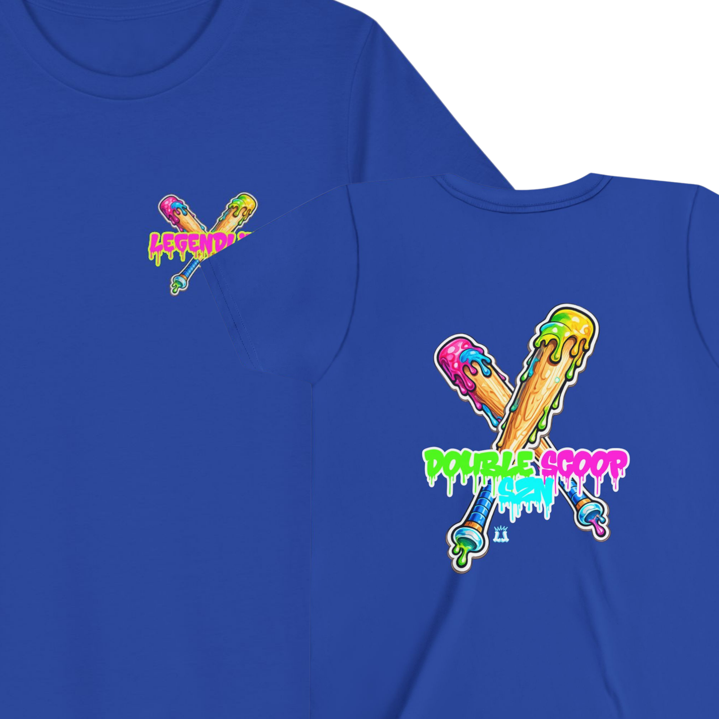 Kids Baseball Softball T-Shirt Softball Ice Cream Design