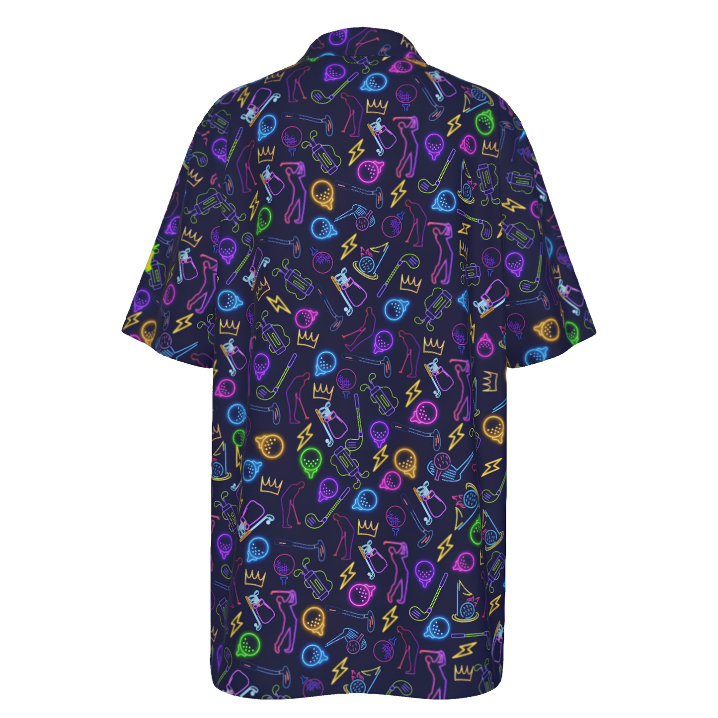 Neon Print Teenage UV Protection Golf Polo Shirt