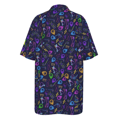 Neon Print Teenage UV Protection Golf Polo Shirt