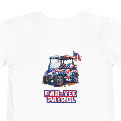 Kids Tee — "Par-Tee Patrol" Patriotic Golf Cart