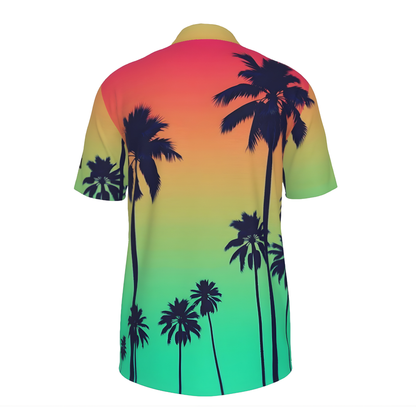 Men's UV Protection Palm Tree Polo Shirt