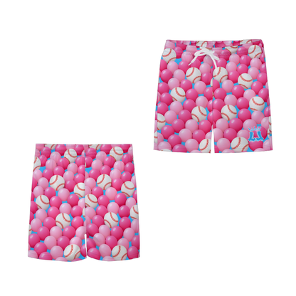 Youth Bubblegum Baseball Vibes Mesh Shorts