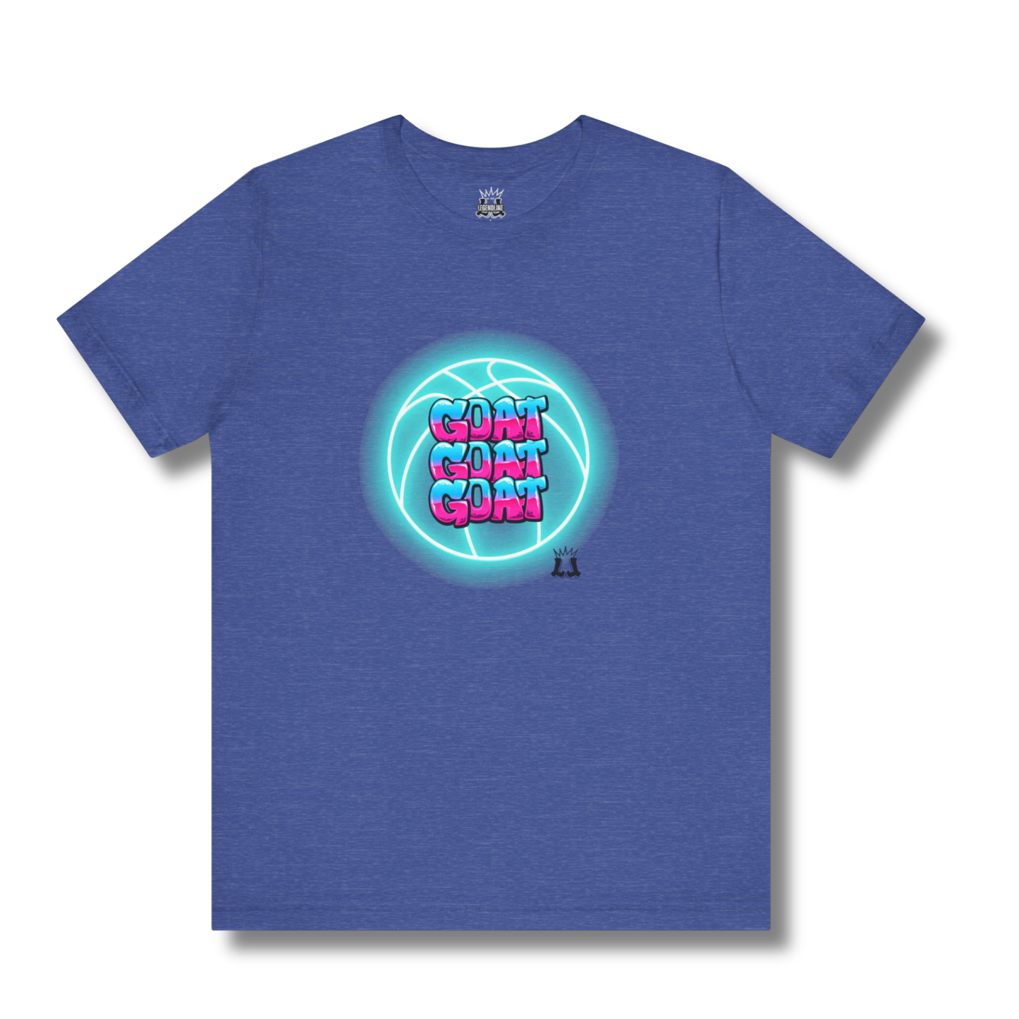 Adult Basketball T-Shirt, Neon Graffiti Goat Design