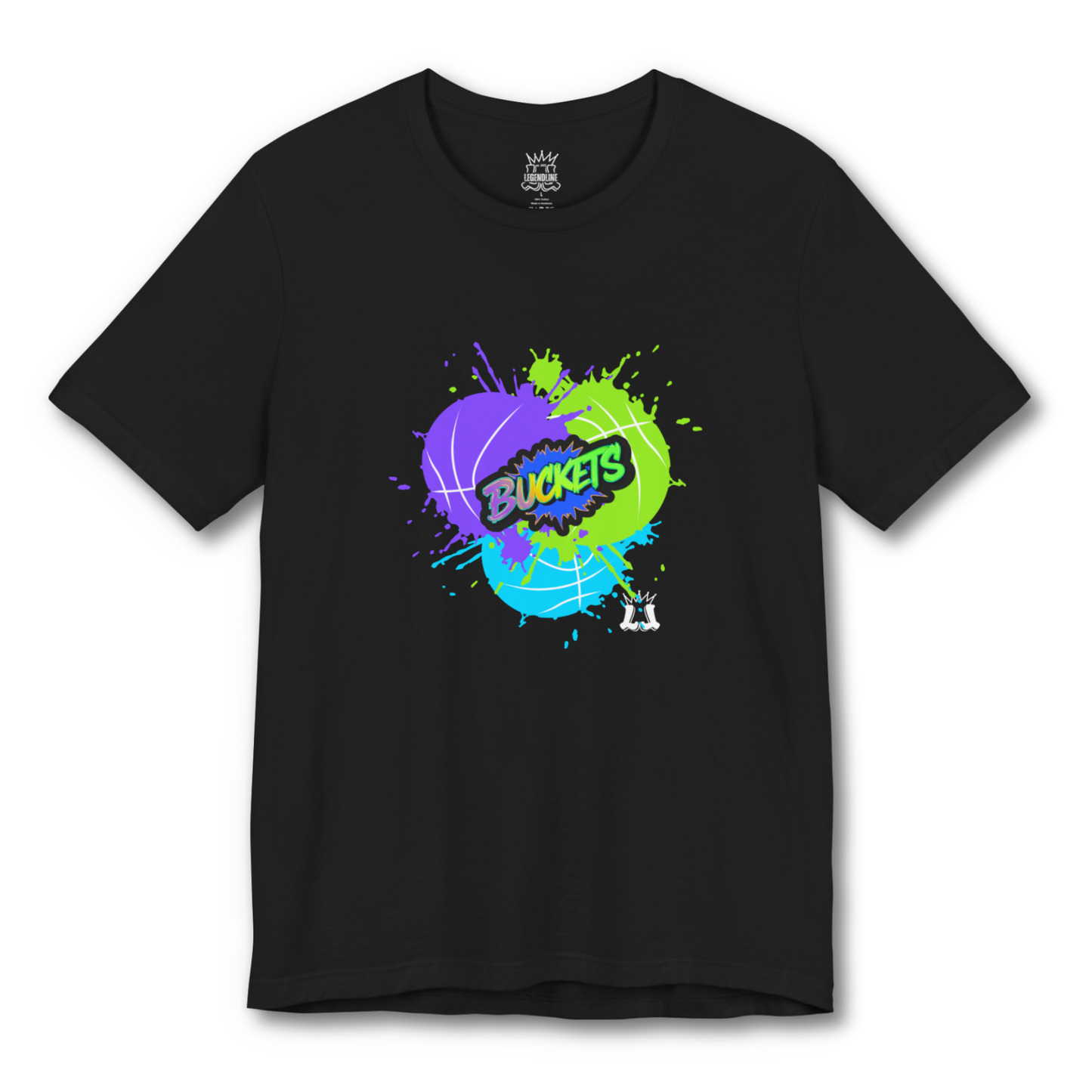 Adult Unisex Basketball T-Shirt: Buckets, Paint Splash Print