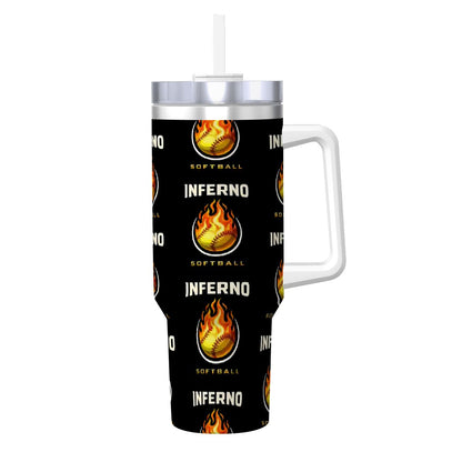 Brimfield Inferno Travel Coffee Mug with Handle and Straw (40oz)