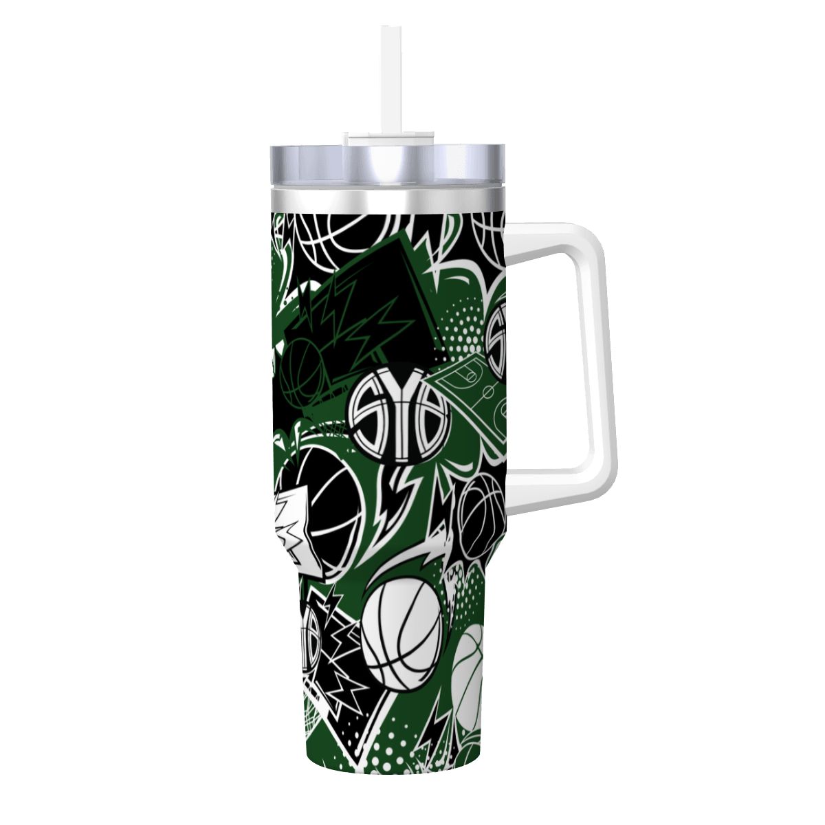 40oz SYB Travel Coffee Mug with Handle and Straw
