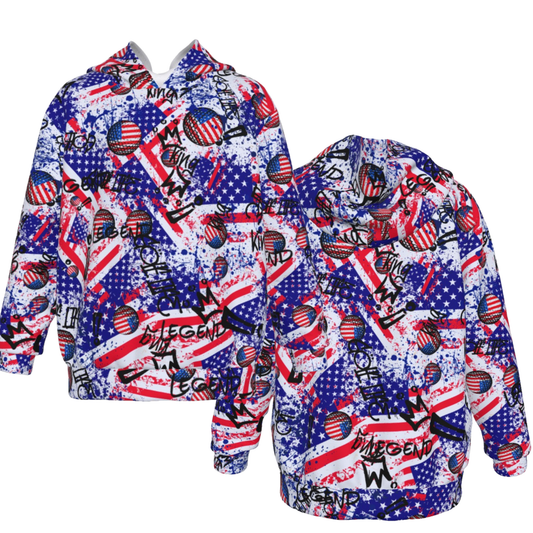 Kid's Patriotic Golf Graffiti Hoodie