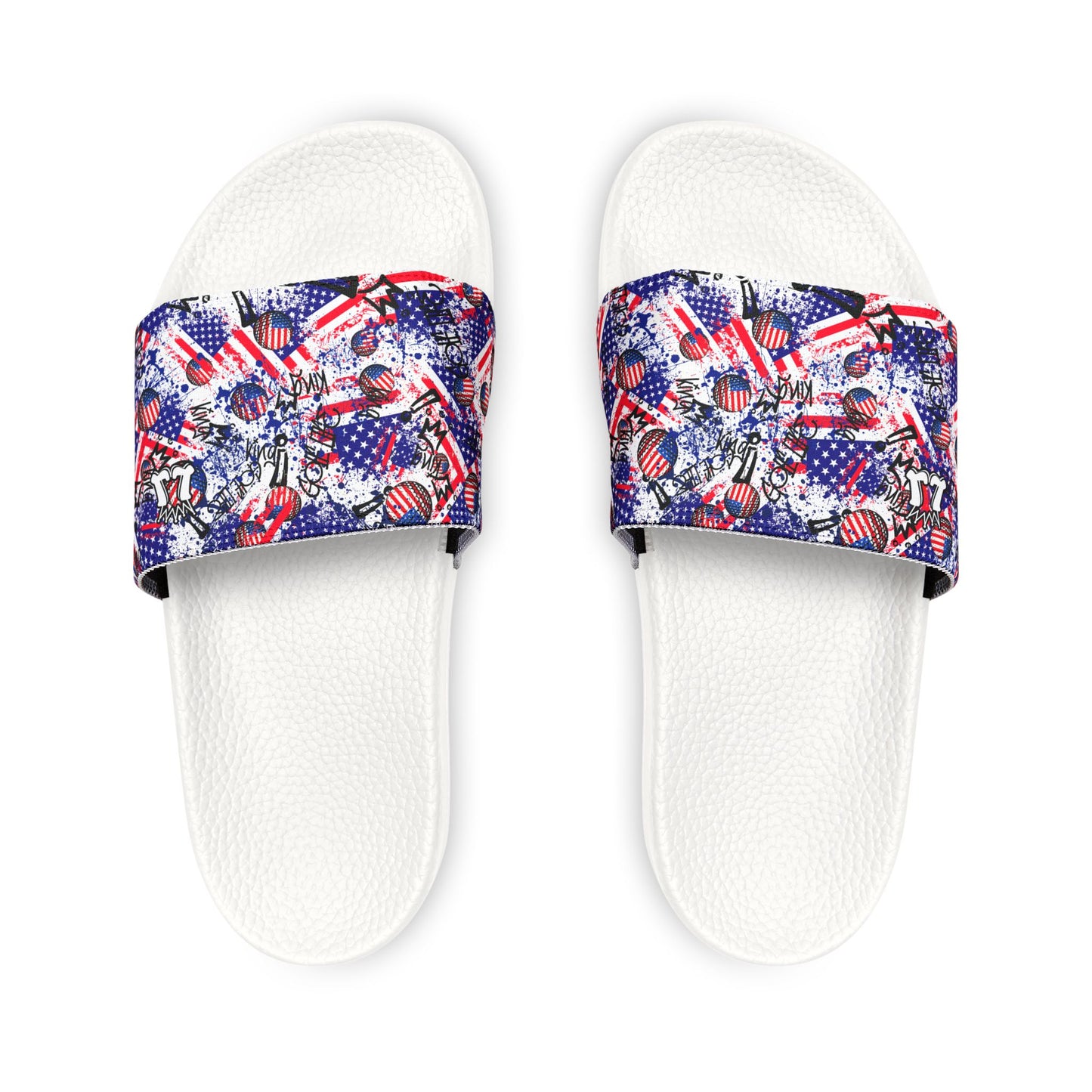 Youth Removable Strap Patriotic Golf Slides