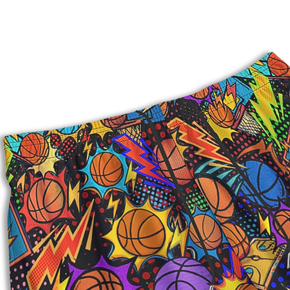 Unisex Mesh Basketball Shorts, Pop Art Design