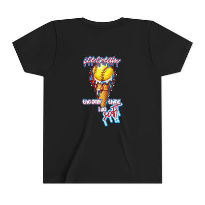 Youth Softball Ice Cream Drip T-Shirt