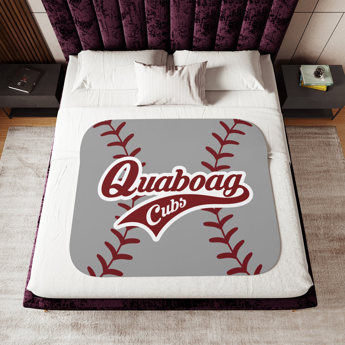 Quaboag Baseball Cubs Sherpa Blanket