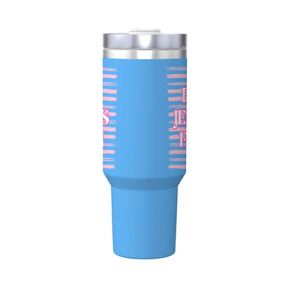 40 oz Stainless Steel Travel Mug 'Big Jesus Fan'