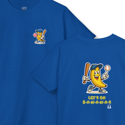 Youth Gildan Unisex Baseball Goes Bananas T-Shirt: Funny Graphic Tee