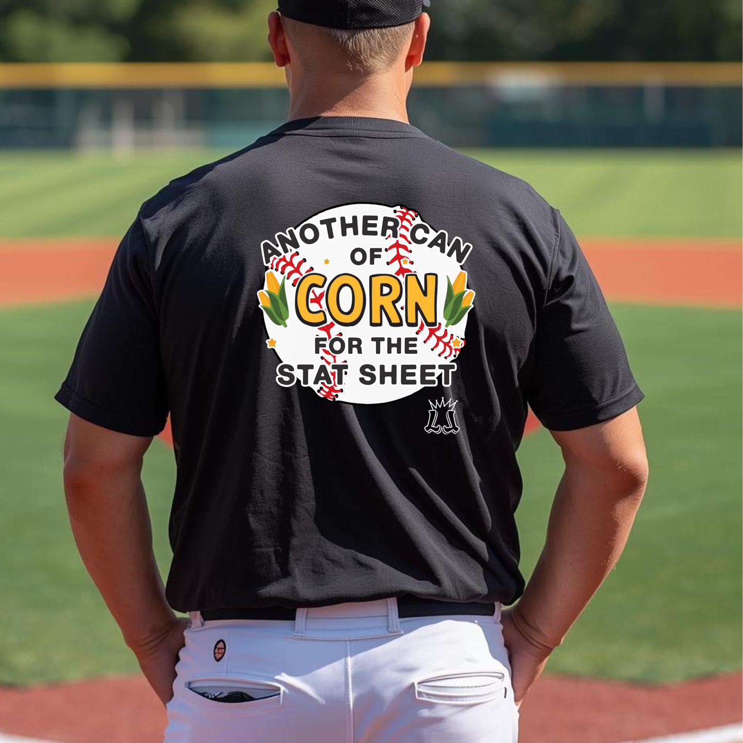 Adult Can of Corn Baseball Humor T-Shirt