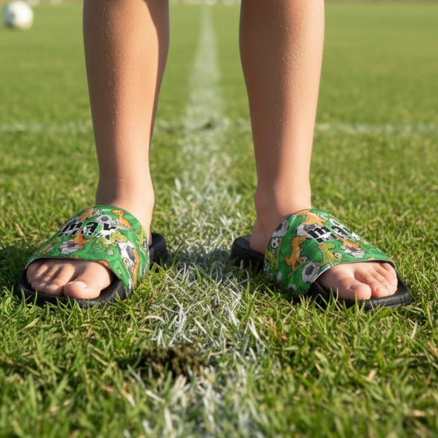 Personalized Youth Dinosaur Soccer Slides