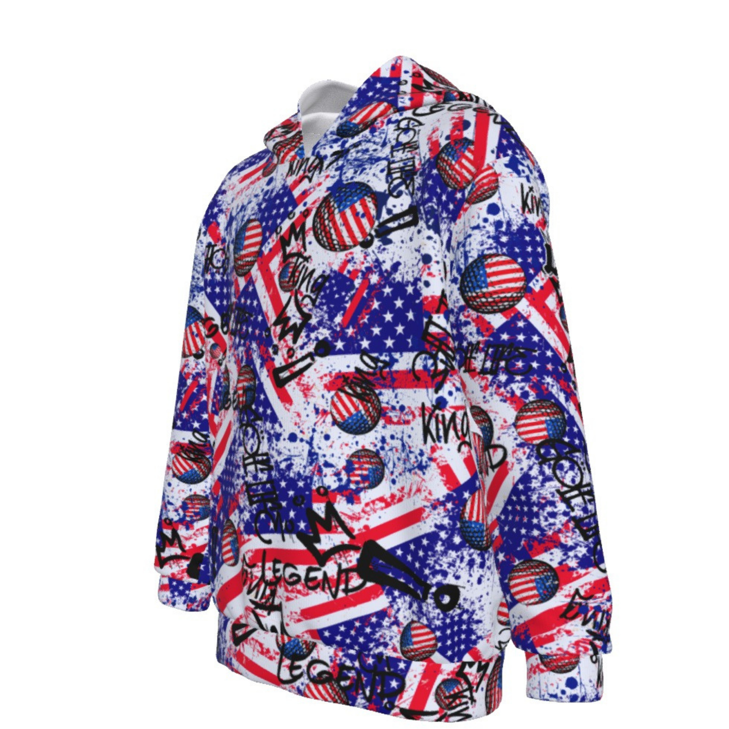 Kid's Patriotic Golf Graffiti Hoodie