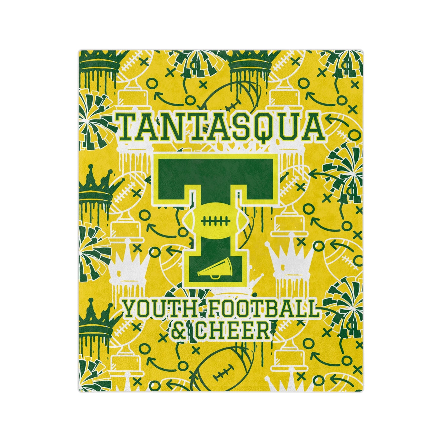 TYFC Minky Plush Blanket - Dripping Crowns Yellow Edition