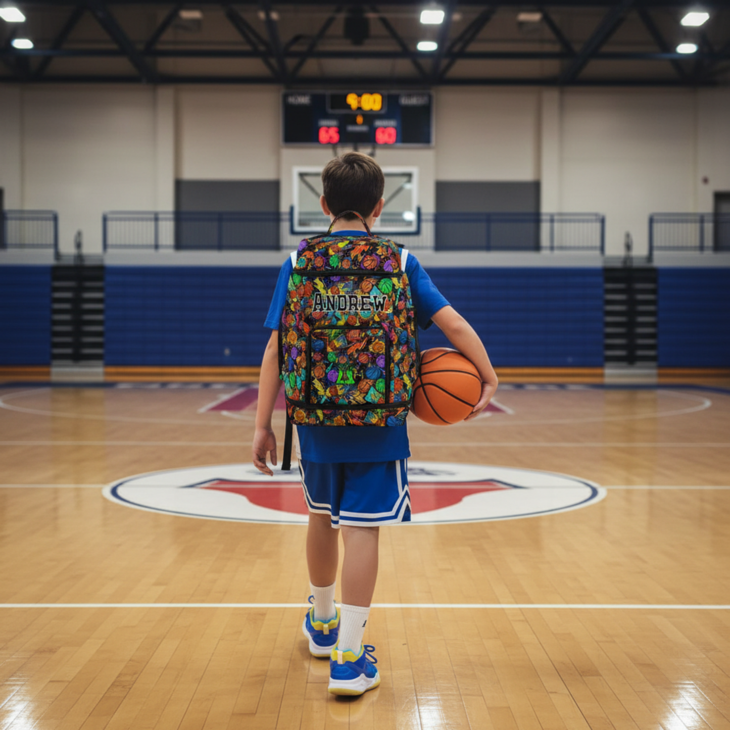 Personalized Large Multifunctional Basketball Sports Bag, Pop Art Edition