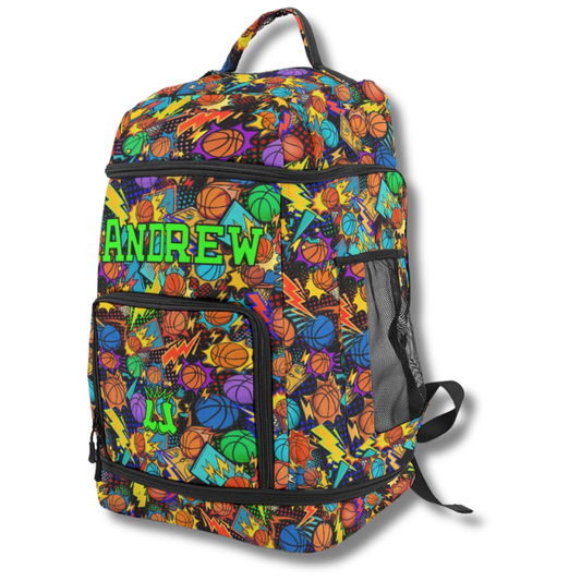 Personalized Large Multifunctional Basketball Sports Bag, Pop Art Edition