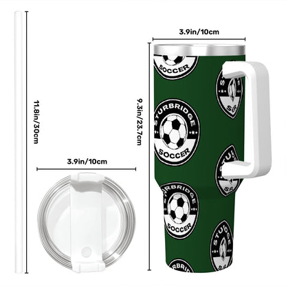 Sturbridge Youth Soccer Travel Coffee Mug with Handle and Straw (40oz)