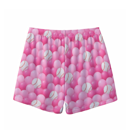 Teen and Adult Baseball and Bubbles Mesh Shorts