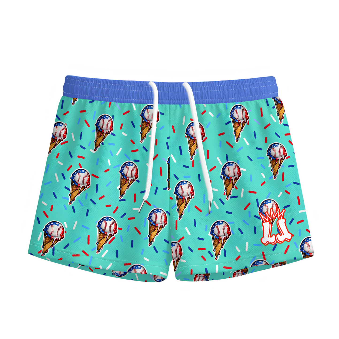 Kids American Ice Cream Baseball Mesh Shorts