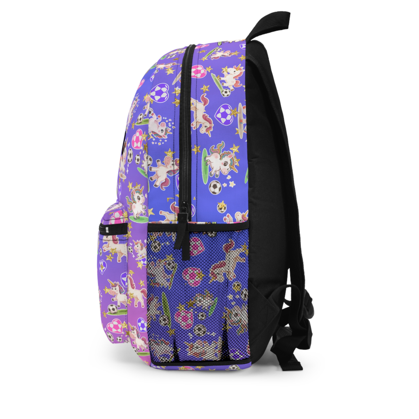 Personalized Unicorn Soccer Backpack, Custom Kids Sports and Travel Bag