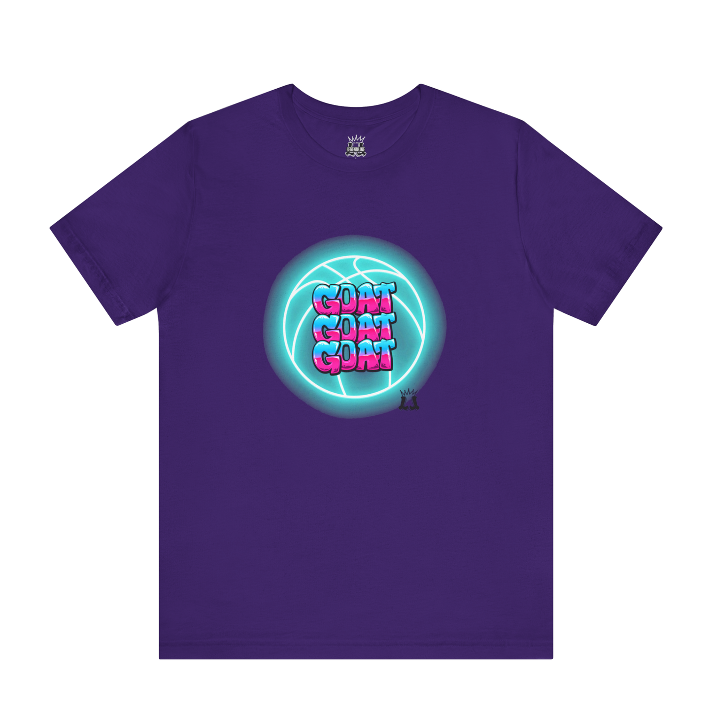 Adult Basketball T-Shirt, Neon Graffiti Goat Design