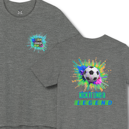 Adult Unisex Soccer T-Shirt: Paint Splash Soccer