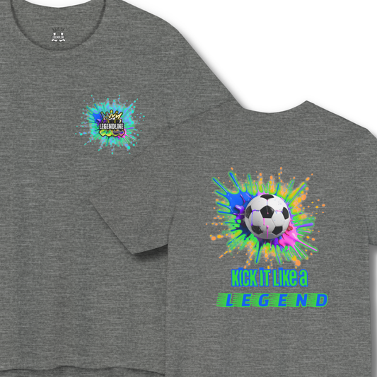 Adult Unisex Soccer T-Shirt: Paint Splash Soccer