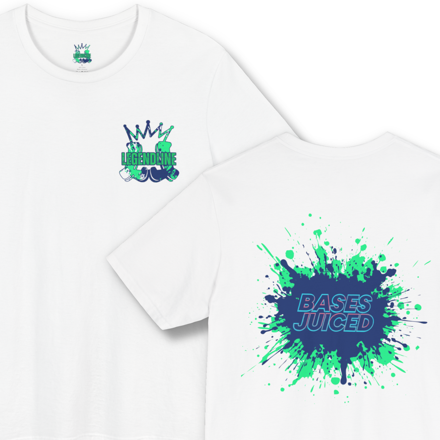 Adult Unisex Baseball Design T-Shirt: Bases Juiced