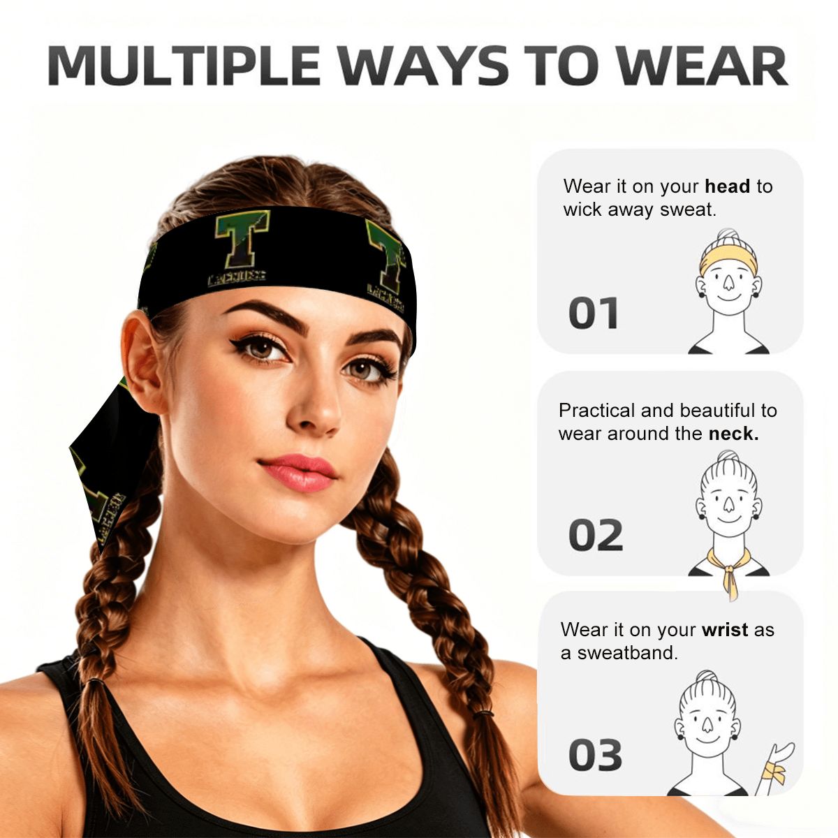 Sports Tie Sweatband/Headband - TRYLAX
