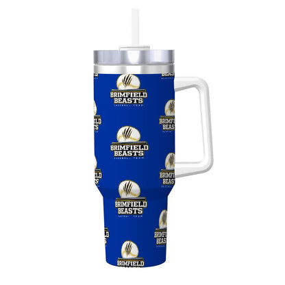 Brimfield Beasts Travel Coffee Mug with Handle and Straw (40oz)