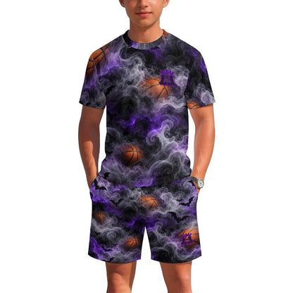 Youth Halloween Outfit, Kids Two Piece Basketball Mesh Set