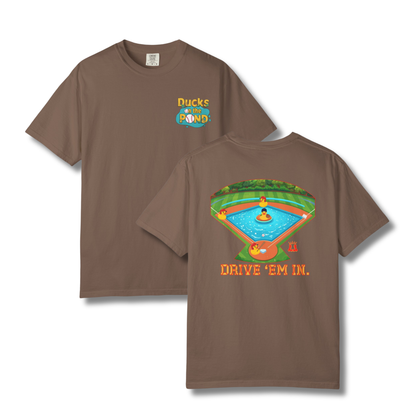 Adult Unisex Ducks on the Pond Baseball T-Shirt - Comfort Colors®