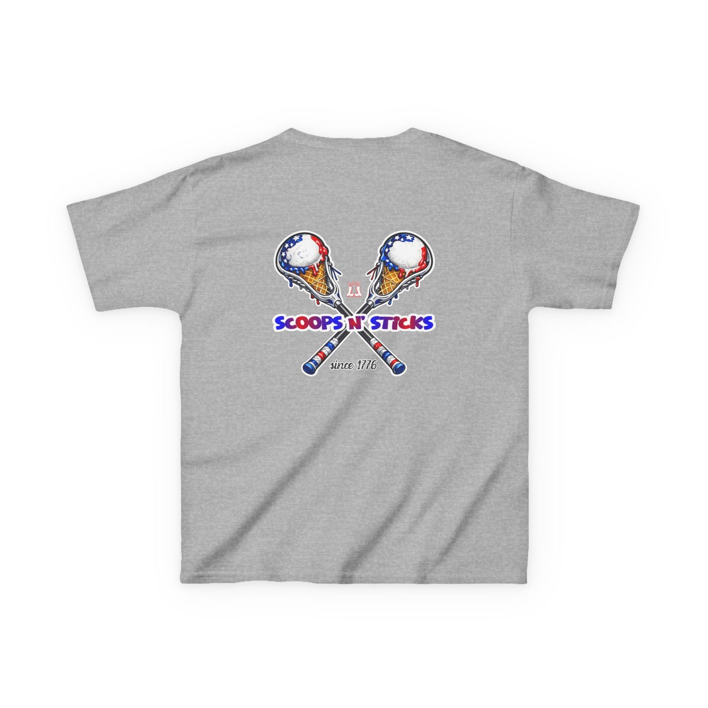 Kids Lacrosse T-Shirt, Youth Patriotic Shirt
