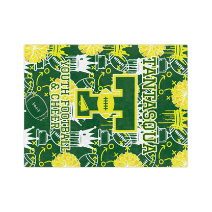 TYFC Minky Plush Blanket - Dripping Crowns Green