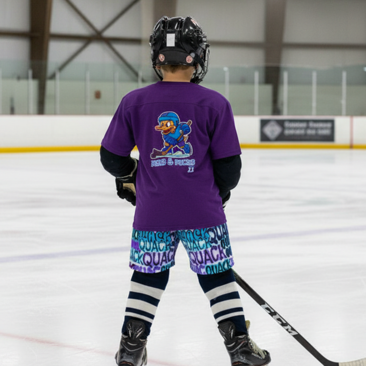 Youth Hockey Humor Mesh Shorts - Ducks Quack Edition