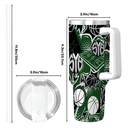 40oz SYB Travel Coffee Mug with Handle and Straw