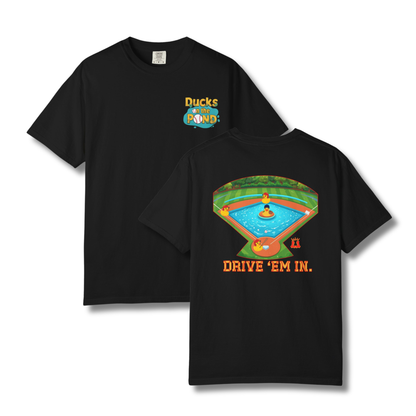 Adult Unisex Ducks on the Pond Baseball T-Shirt - Comfort Colors®