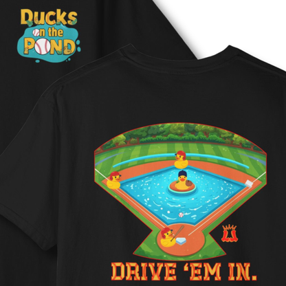 Adult Unisex Ducks on the Pond Baseball T-Shirt - Comfort Colors®