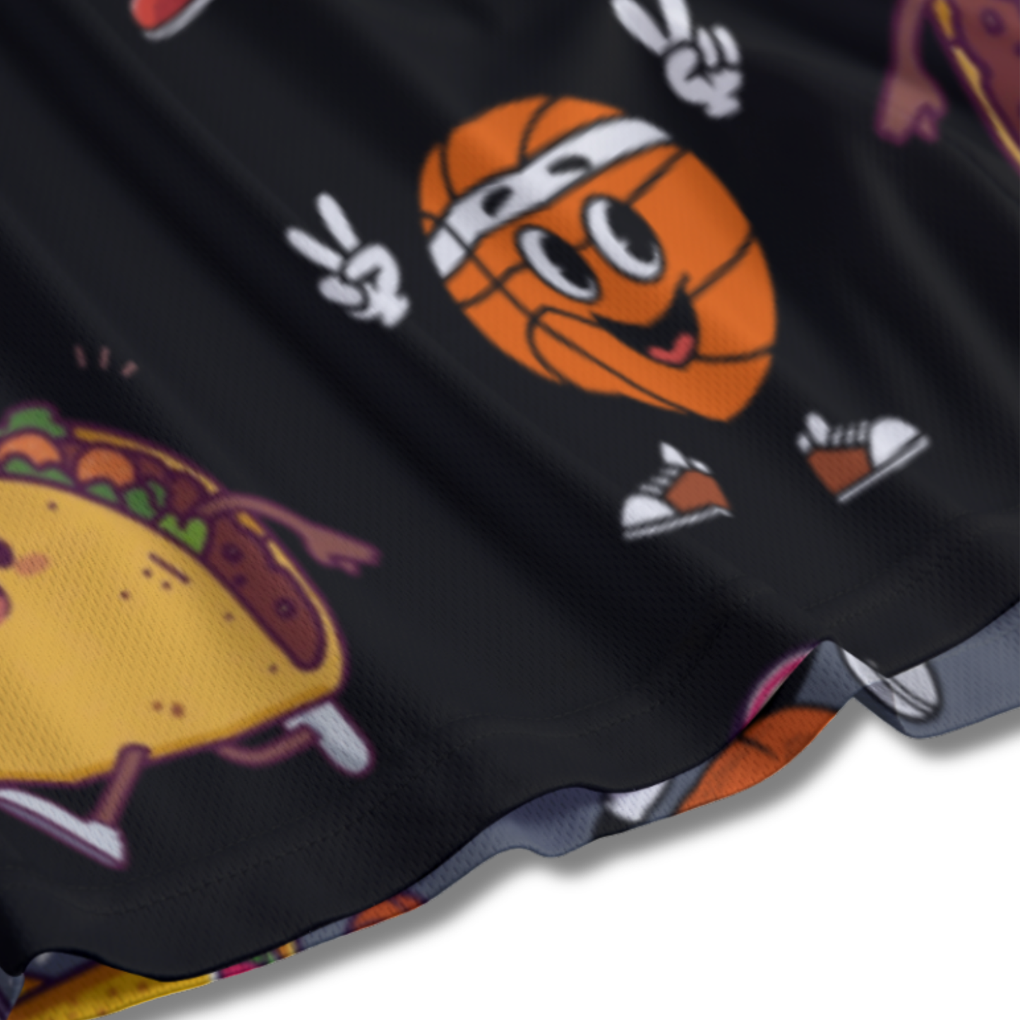 Youth Taco Tuesday Basketball Mesh Shorts (Black)