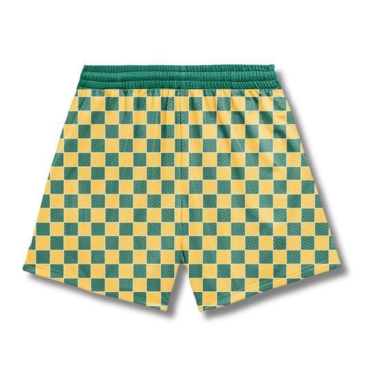 Adult Sturbridge Softball Mesh Shorts - Checkered (with inner liner)