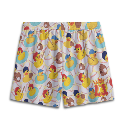 All-Over Print Adult Baseball Shorts, Ducks on the Pond