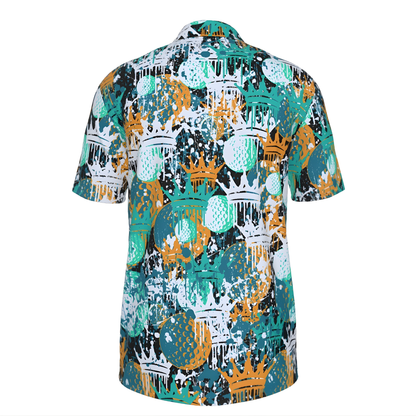 Men's UV Protection Polo Shirt, Graffiti Crown Drip
