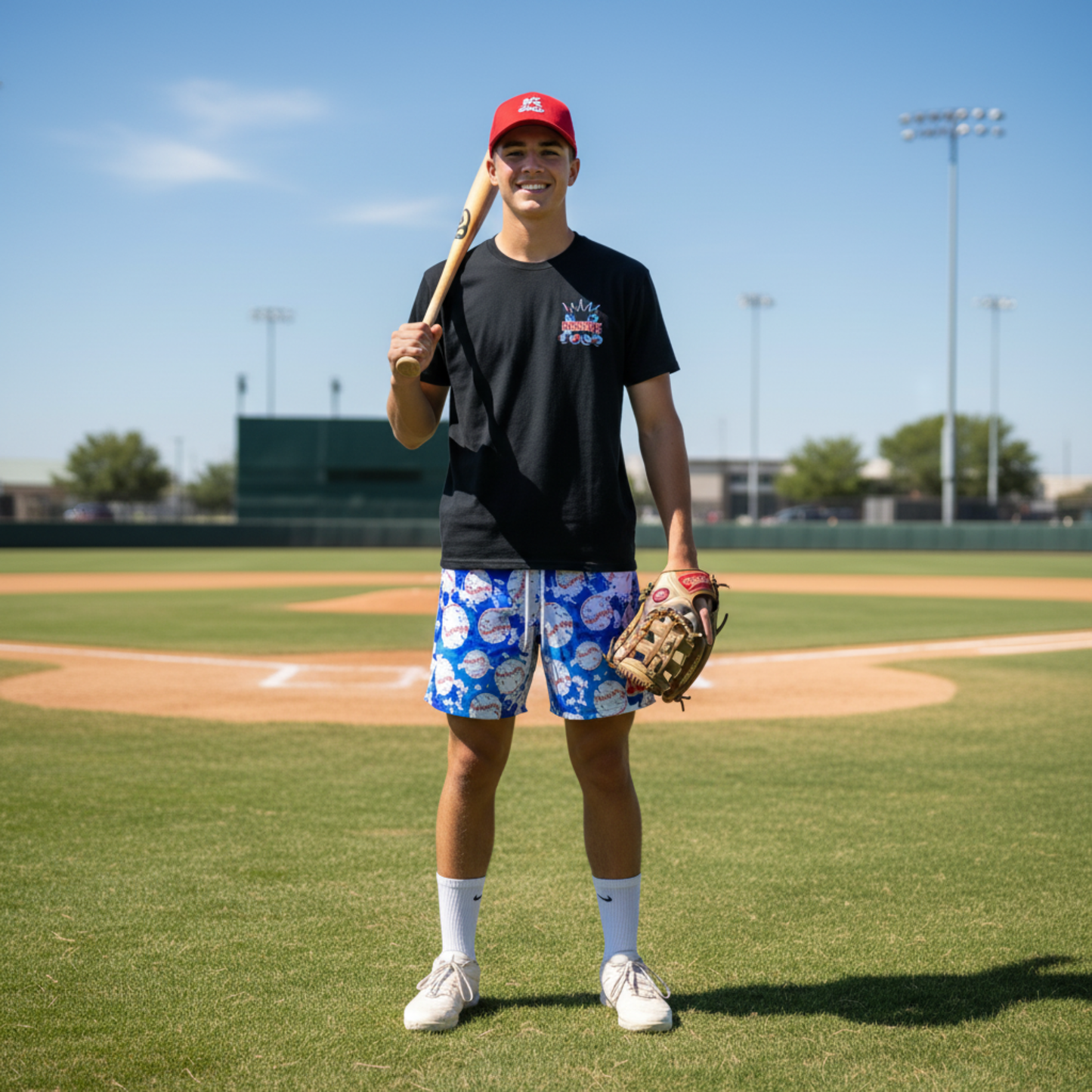 All-Over Print Adult Baseball Shorts